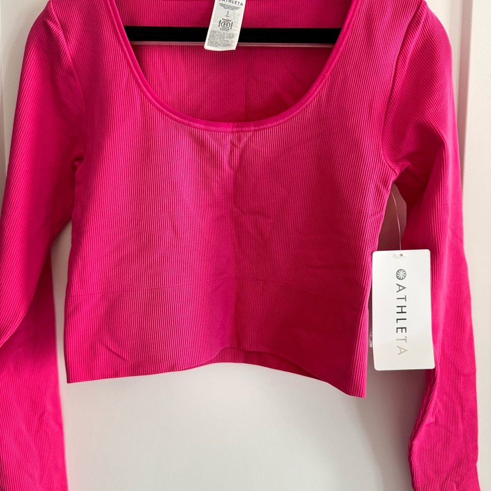 Athleta Pink Aurora Seamless Top